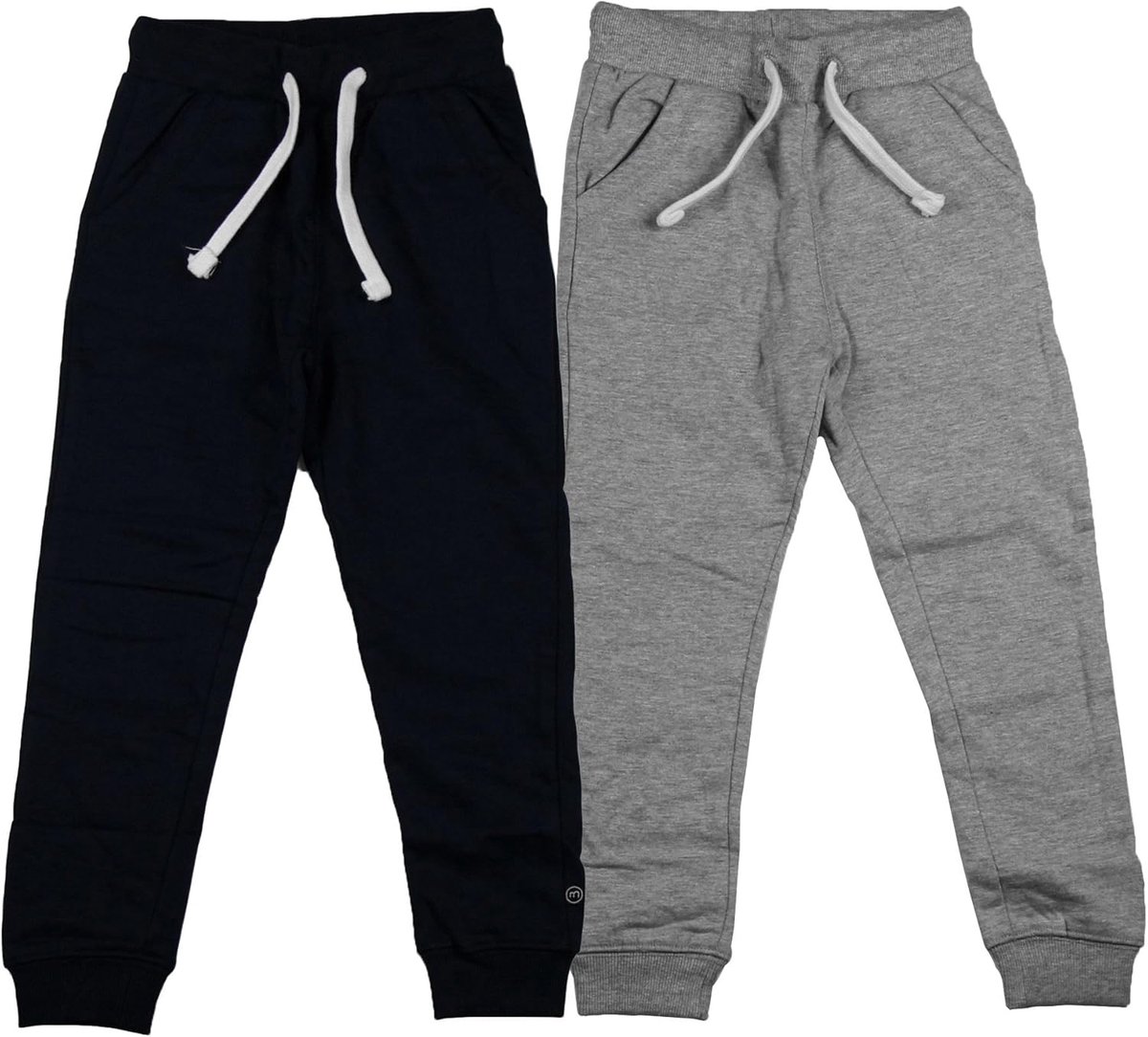 SnelShoppen - 2er Pack jongens Sweat Pants Freizeithose met Elastische Tailleband, Comfortabele Snit, Modieuze Vrijetijdsbroeken voor Kinderen in 2 Kl