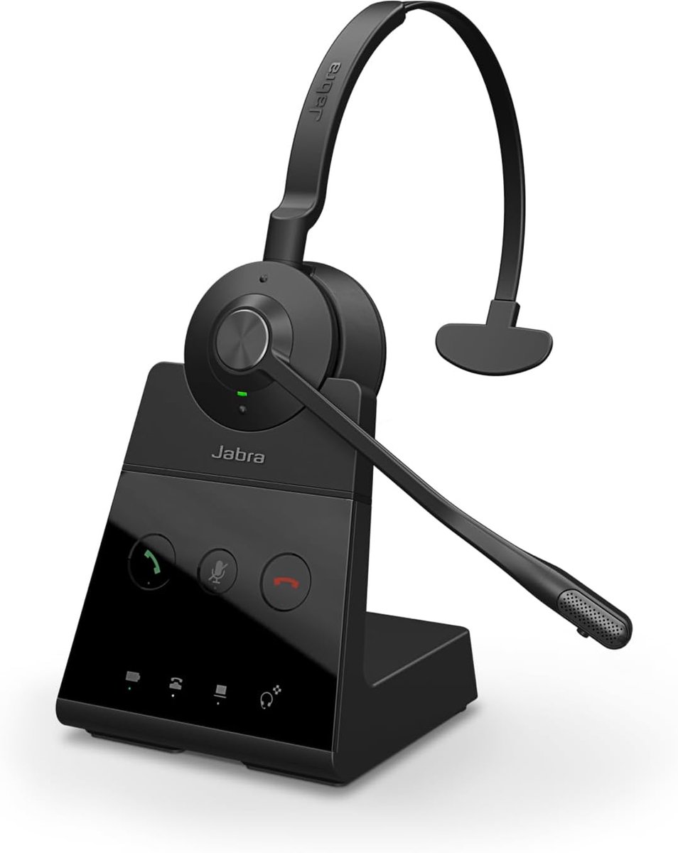 SnelShoppen - Engage 65 SE Mono Headset met Optimized Microfoon, Draadloze Bereik tot 150m, DECT Beveiliging, USB-C en Desk Phone Kabel, Refurbished