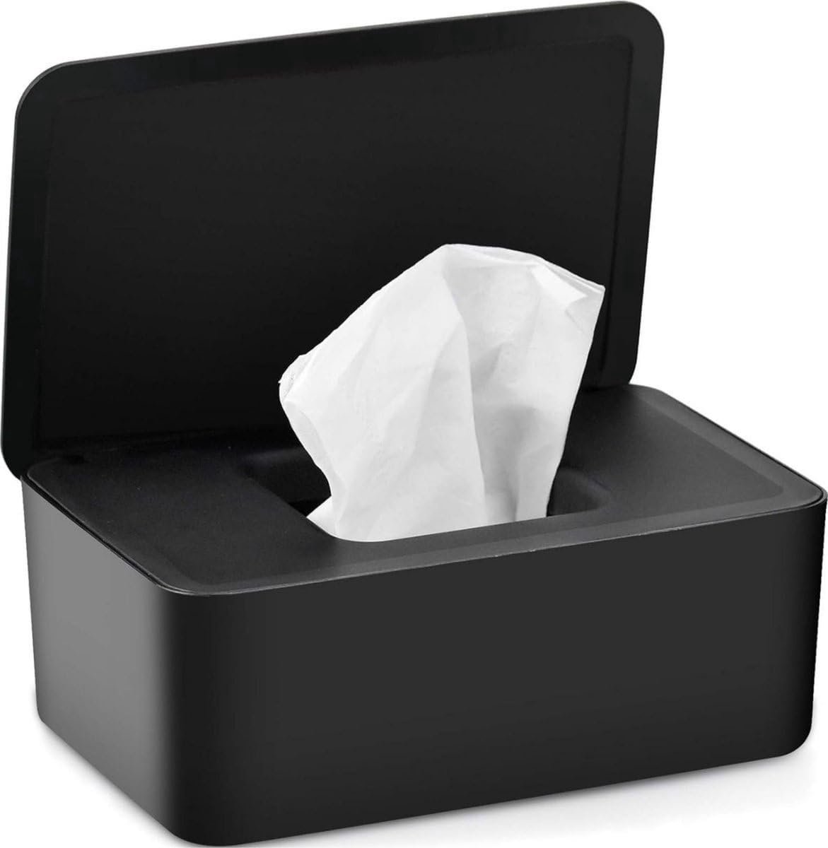 SnelShoppen - Doekjeshouder - Babybillen Funkybox - Wipe Box Doekjesverdeler - Billendoekjes Houder Zwart - Tissue Box - Billendoekjesdoos voor Zwitsa