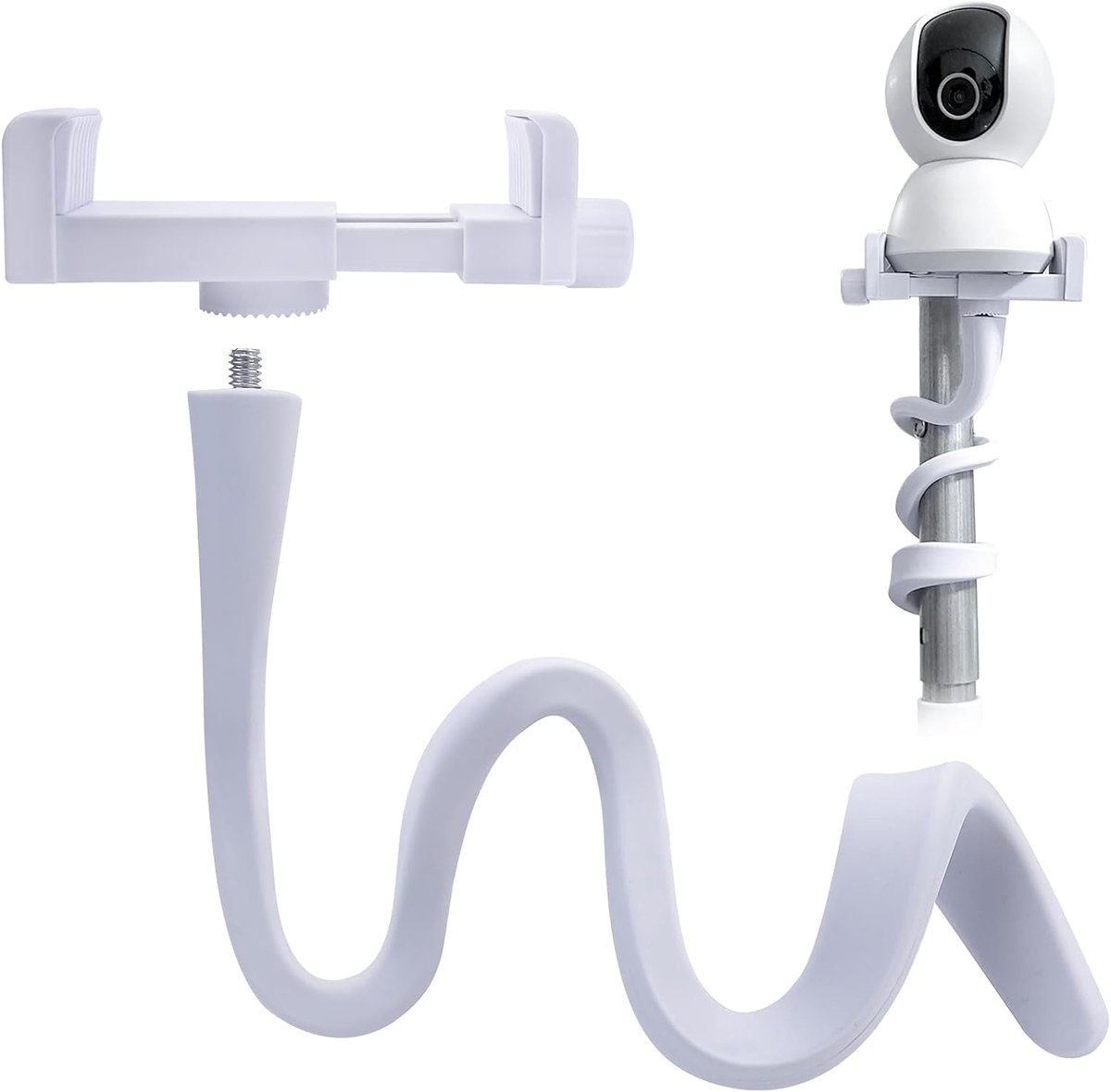 SnelShoppen - Babyfoonhouder, Babymonitorhouder, Babycamerahouder, Mobiele Telefoonhouder, Compatibel met de Meeste Babyfoons voor Kinderbedden (Stijl
