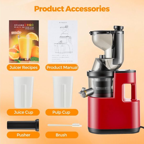 SnelShoppen - Sapcentrifuge 500W, Brede Kabelgoot 170mm, Voor Hele Groenten en Fruit, 3 Snelheden, Kinderbeveiliging, Lekvrij en Gemakkelijk te Reinig van Snelshoppen — afbeelding 5