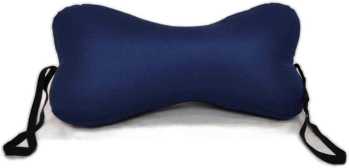 Leeskussen Botvorm - Nekondersteuning Kussen - Comfortabel Ontspannen - Ergonomisch Ontwerp - 40 x 20 cm - Blauw
