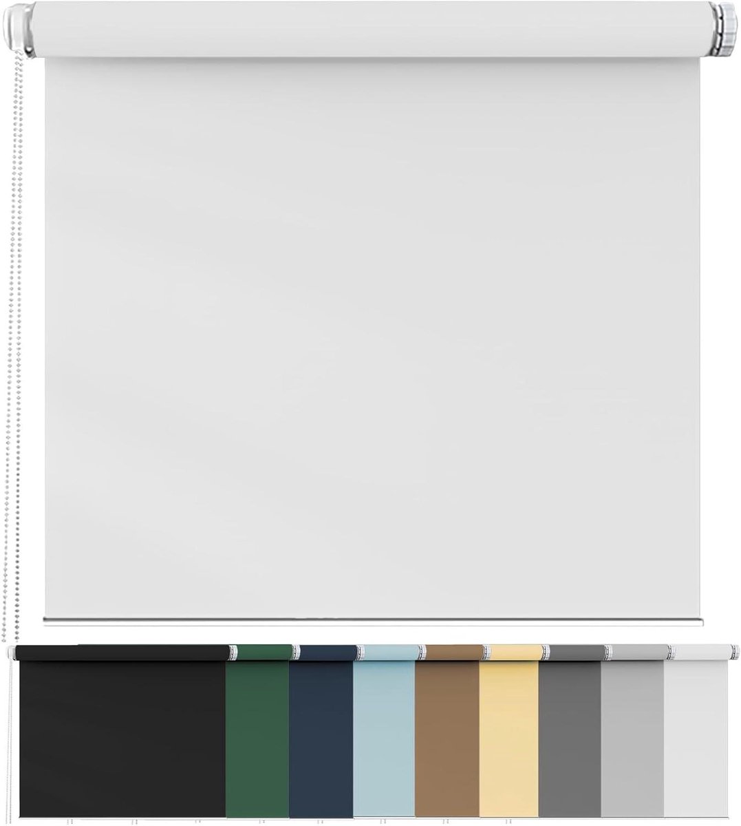 Rolgordijn - Zonwering - Privacy en zonwering - Montage zonder boren - 60 x 220 cm - Wit