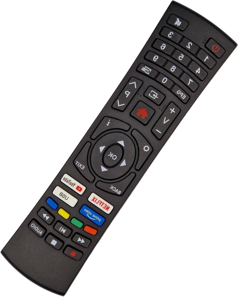 Universele Afstandsbediening - Smart Controller - TV Bediening - Ergonomisch Ontwerp - 10 Meter Bereik - Zwart