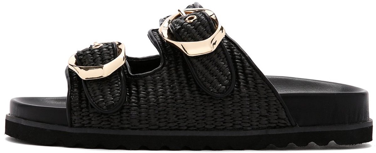 DERIMOD Mules Imitation Leather Wicker Mules
