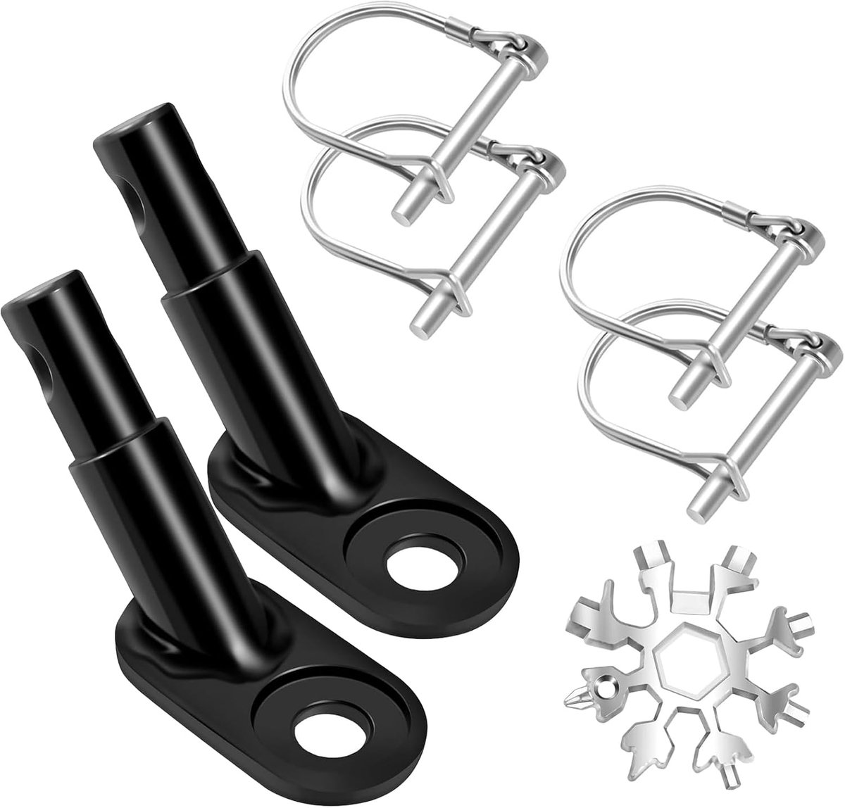 SnelShoppen - Fietskar koppeling 2 stuks fiets trekhaak | Hondenaanhanger voor fiets, multifunctionele accessoires met sneeuwvlokken, stevig en prakti