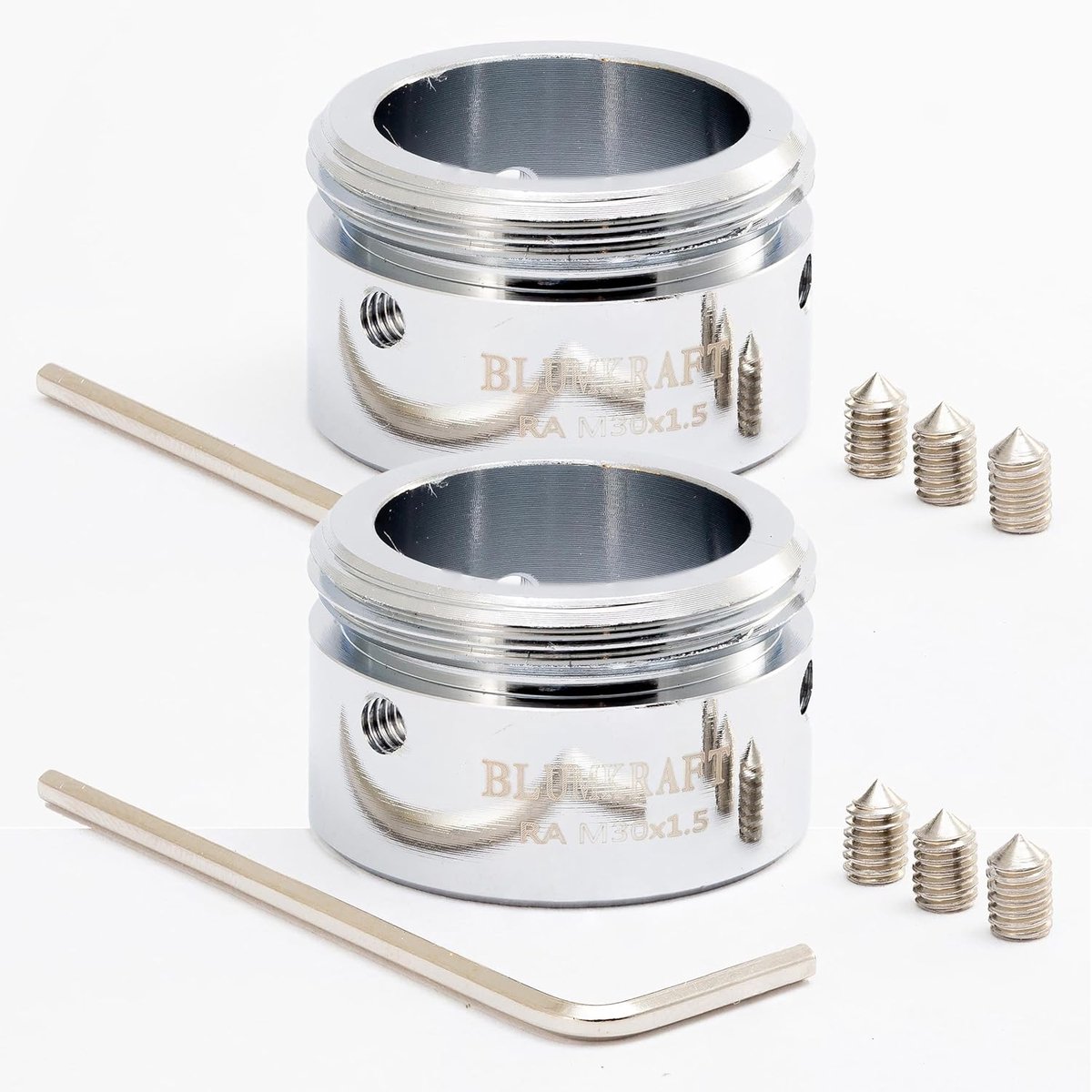 SnelShoppen - Set van 2 Radiator Adapters voor Thermostaat M30 x 1.5 - Compatibel met Danfoss RA & FAR 23mm - Slimme Thermostaat Koppeling