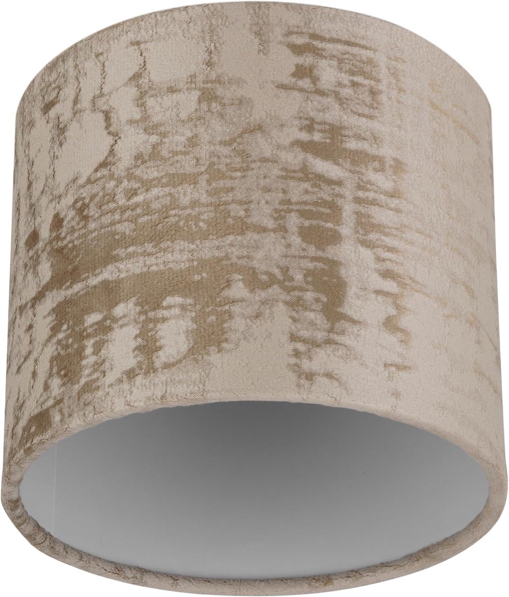 SnelShoppen - REV Lampenkap Vervangende Lampenkap Rond Vintage Look Hoogwaardige Katoen 14 cm Diameter voor Hanglamp en Tafellamp E27 Fitting Taupe