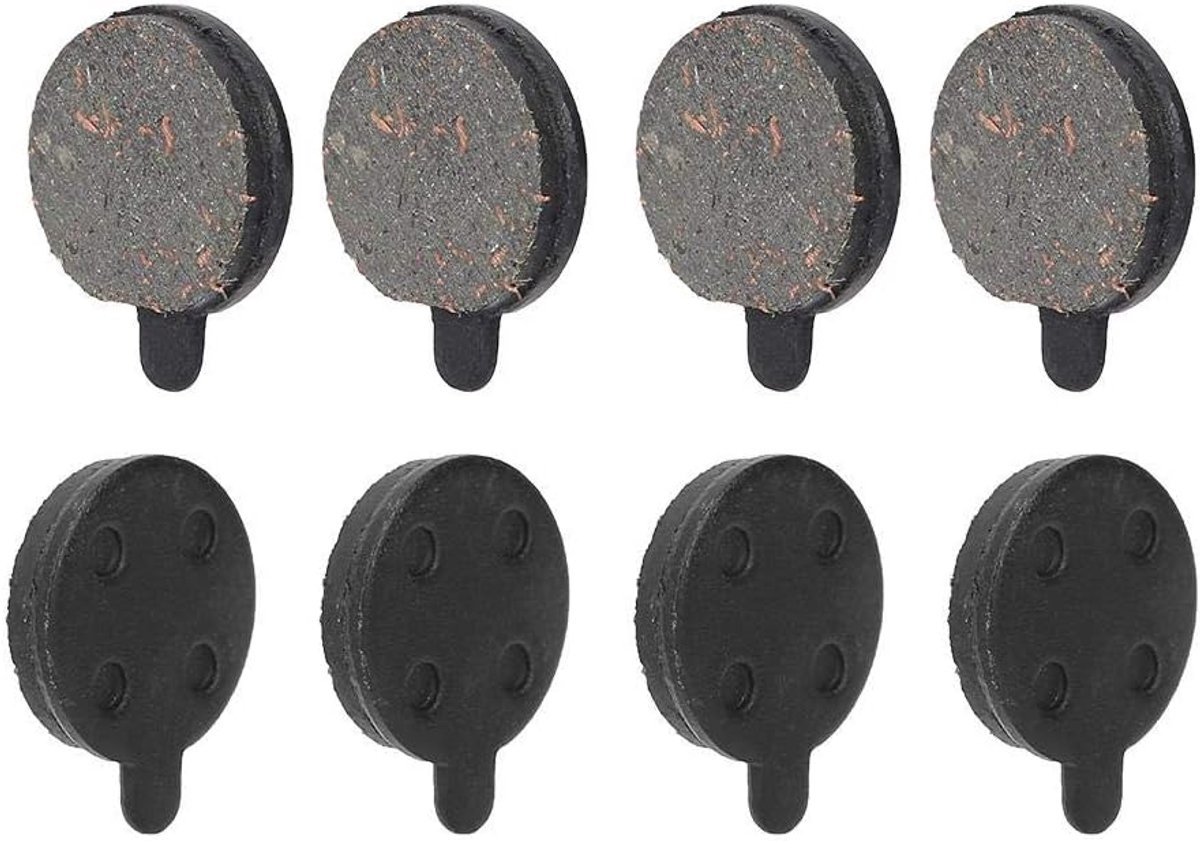 SnelShoppen - 4 Paar Remblokken, Rood Koper Semi-Metaal Remschijf Rotor Vervangonderdelen voor 10 Inch Elektrische Scooter, Duurzaam en Stabiel