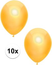 10x Gele metallic ballonnen 30 cm