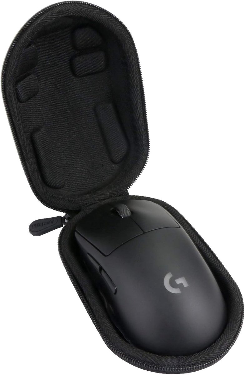 SnelShoppen - Hard Case Cover voor Draadloze Gaming Mouse - Bescherming voor Logitech G PRO/PRO X Superlight - Zwart - Duurzaam en Lichtgewicht
