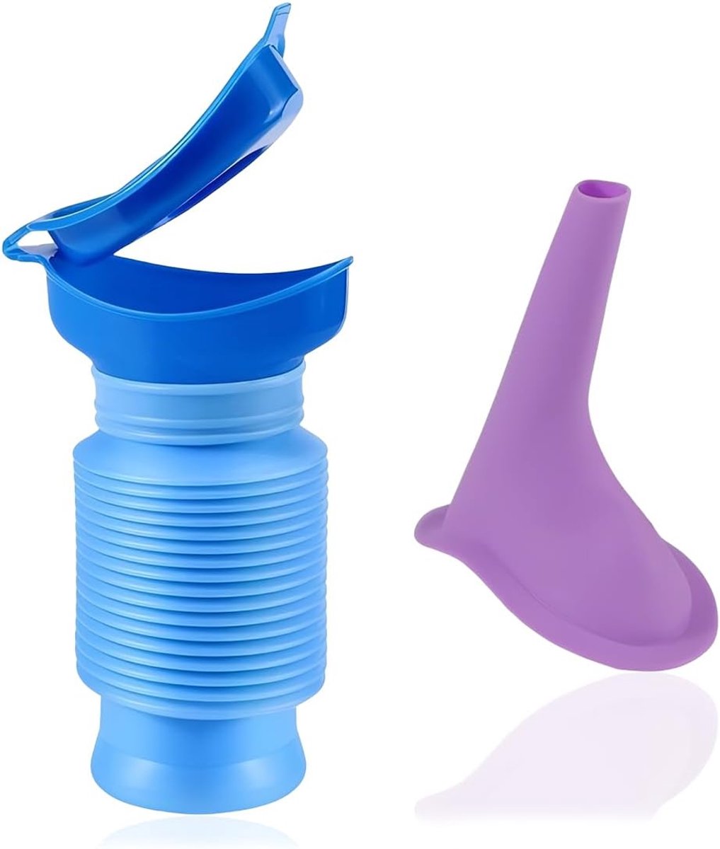 SnelShoppen - Draagbare Noodurinoir 750 ml - Herbruikbare Fles voor Auto, Camping, Outdoor, Reizen, Hygiënisch en Flexibel Urinoir voor Verkeer en Dok