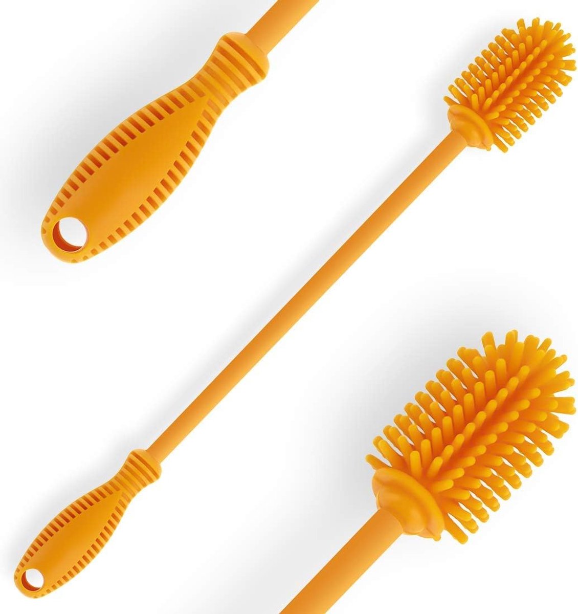 SnelShoppen - Silicone Bottle Cleaning Brush met Lange Handgreep, 31cm Waterfles Borstel voor Babyflessen, Hydroflessen, Sportflessen, Vazen en Glaswe