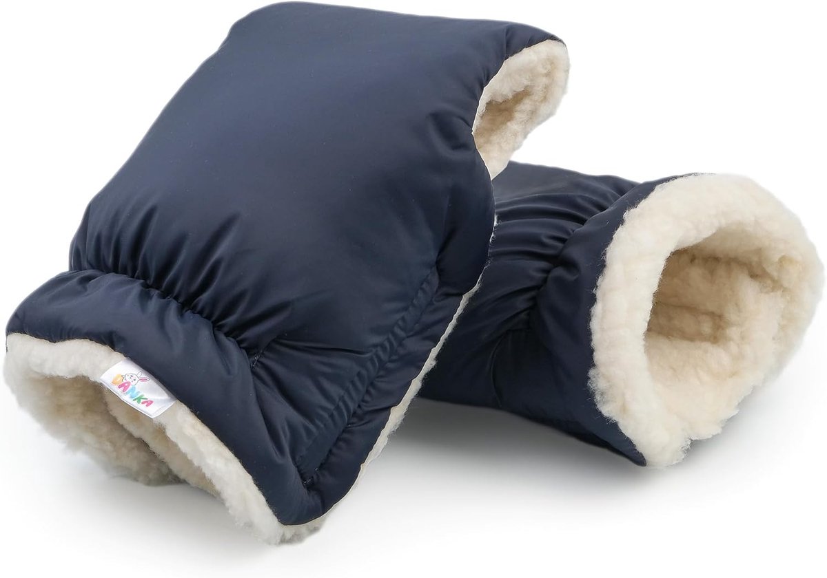 SnelShoppen - DANKA Handwarmer voor Kinderwagens, Handschoenen, Handmuff met Warme Fleece en Katoen, Waterdicht en Winddicht, Universele Maat, Donkerb