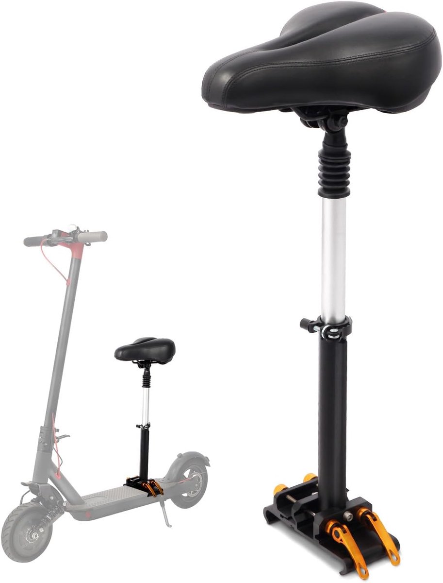 SnelShoppen - Verbeterd zadel voor elektrische scooter, hoogte verstelbaar 40-65 cm, schokabsorberend en ergonomisch, geschikt voor Xiaomi 1S/Pro scoo