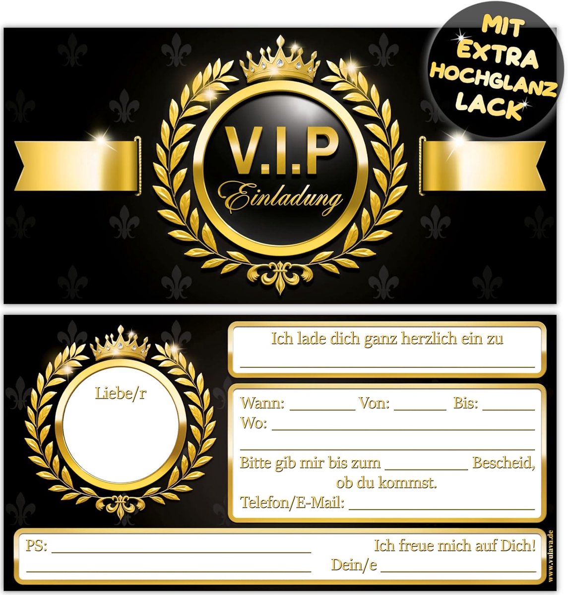 SnelShoppen - 12 VIP Uitnodigingskaarten voor Feestjes, Bruiloften, Verjaardagen, Kinderen en Volwassenen - Unieke Party Accessoires voor Jongens en M