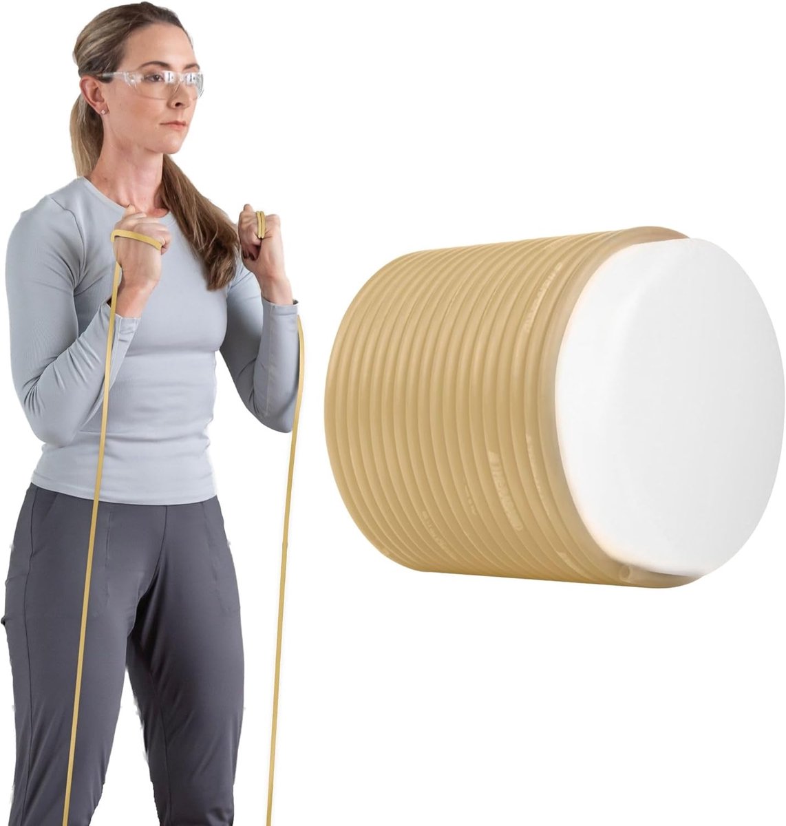 SnelShoppen - TheraBand Professionele Latex Weerstandsbuizen 25 voet - Hulp voor Krachttraining, Fysiotherapie, Pilates, Thuis en Gym - Kleurgecodeerd