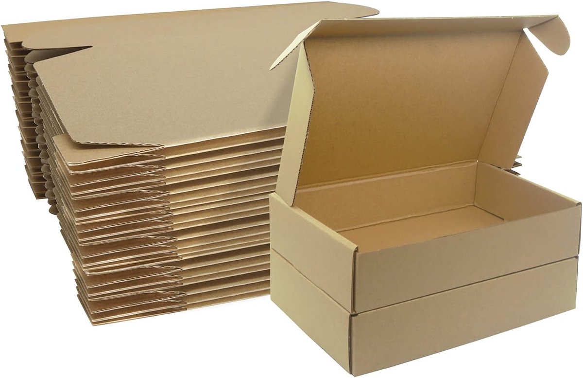 SnelShoppen - Kleine Verzending Dozen 230x160x50mm - Sterke Golfkartonnen Verpakkingsdozen voor Verzend, Opslag, Cadeauverpakking - 10 Stuks
