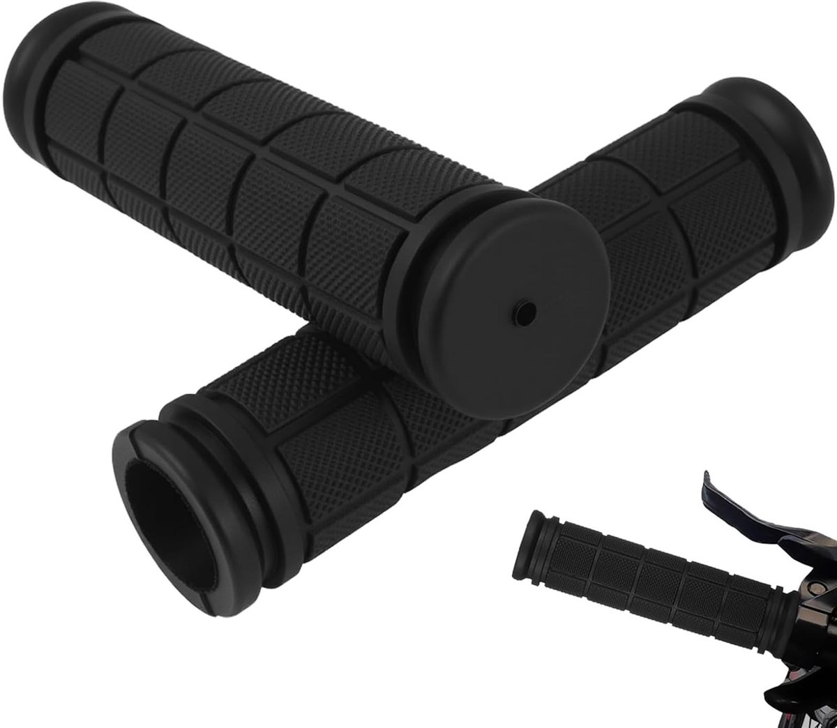 Dailygoods- Fietshandgrepen 22 mm - Ergonomische Handgrepen - Antislip Rubber - Veiligheid en Comfort - Geschikt voor Fietsen/Scooters/Driewielers