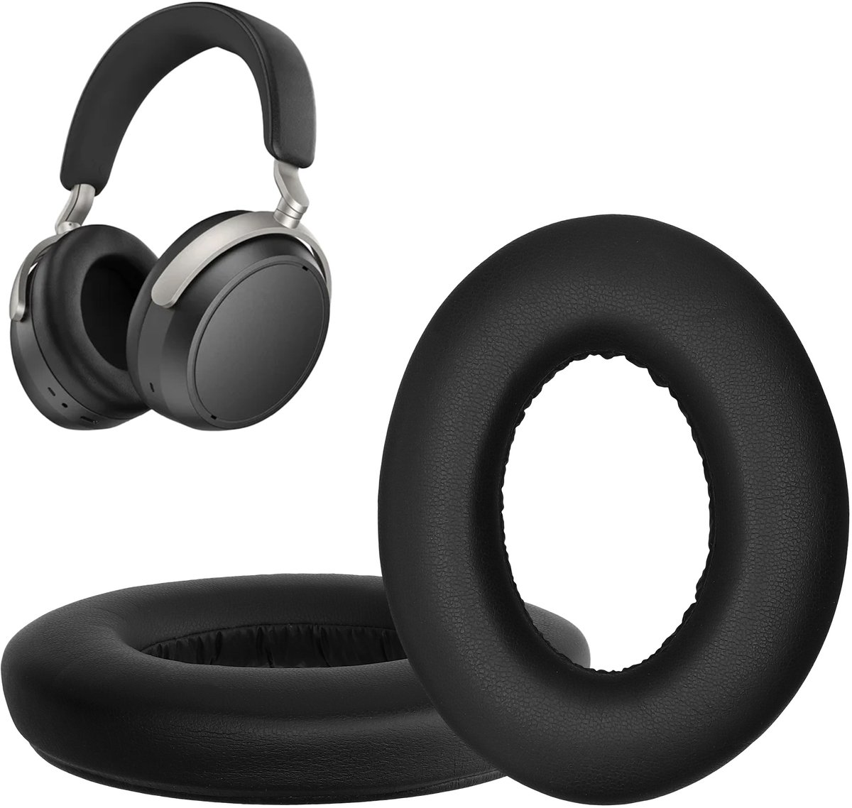 kwmobile 2x oorkussens geschikt voor Sennheiser HDB 630 - Earpads voor koptelefoon in zwart