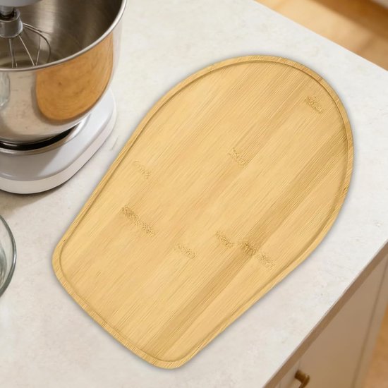 Keukenmixer Glijplank - Mixer Accessoire - Bakken en Mixen - Schokabsorberend Ontwerp - 35.6 cm - Houtkleur — afbeelding 5
