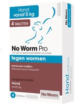 No Worm - Pro Hond Ontwormingstabletten voor Honden vanaf 5 kg - 4 pillen