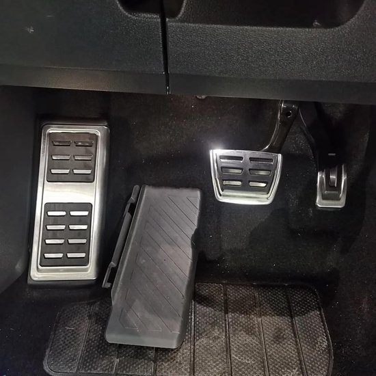 Auto Pedaalbekleding - Pedaalkappen Set - Verbeter Rijervaring - Ergonomisch Ontwerp - 3 stuks - Zilver — afbeelding 2