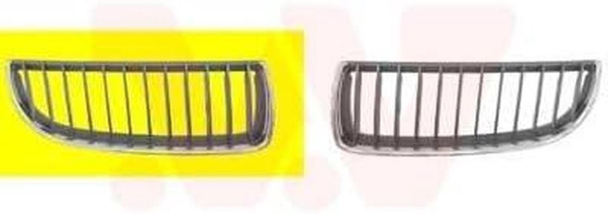 Radiatorrooster - Grille Afdekking - Auto Onderhoud - Chroom Voorring - 33 x 15 x 5 cm - Chroom