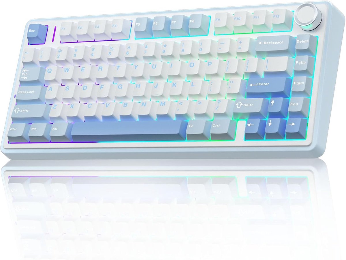 AULA F75 - Draadloze Gaming Toetsenbord - Gletsjer Blauw thumbnail 2