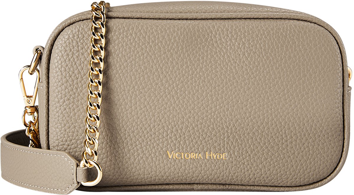 Victoria Hyde "Antonia" - Crossbody Tas - Handtas - Veelzijdige Mode Eenvoudige Crossbody Heuptas - Stijlvol en Functioneel - Imitatieleer - Telefoontas - Klein handtas dames - valentijn cadeautje - Taupe