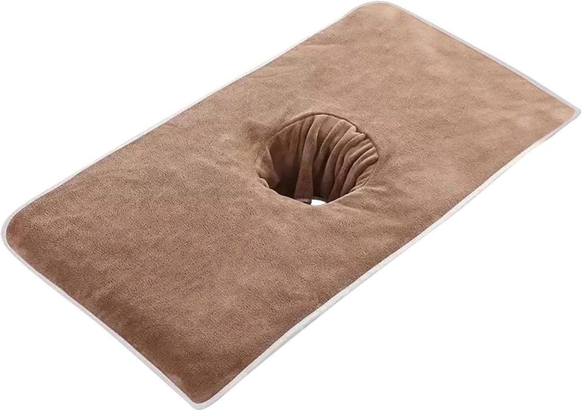 Massage Tafelhoes - Spa Bed Handdoek - Ontspannen Massage - Met Gezicht Gat - 80 x 40 cm - Enkele Attribuut