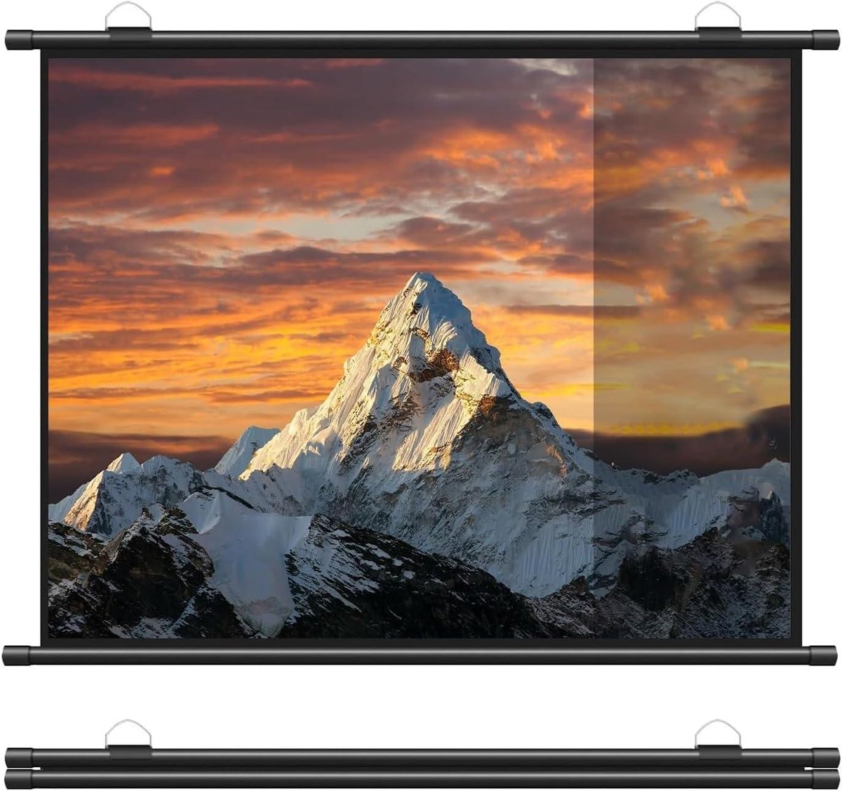 Projectorscherm - Filmscherm Beamer - Thuisbioscoop Presentaties - Kreukvrij Glasvezel - 72 inch - Wit