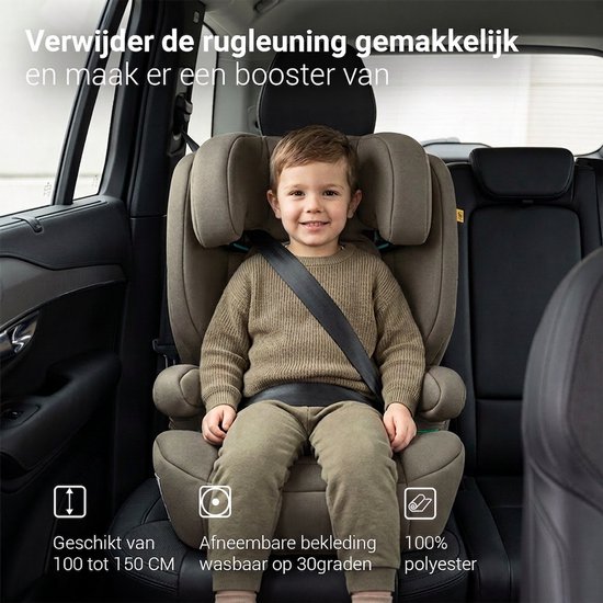 Novi Baby® James Premium Autostoel - i-Size - Gordel - Donker Taupe van Novi Baby® — afbeelding 3