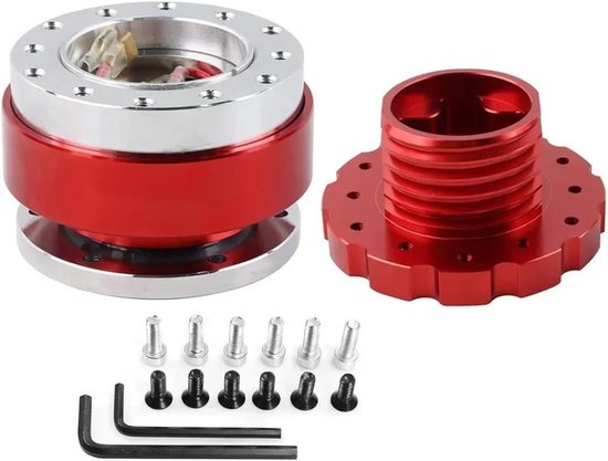 Stuurwiel Quick Release - Snelsluiting Adapter - Racen Stuurwiel - Universele Pasvorm - 1x1x1 cm - Zwart — afbeelding 2