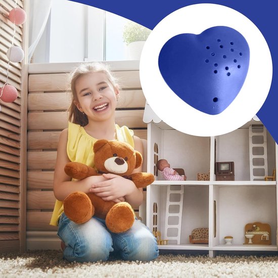 Opnameapparaat Knuffel - Stemrecorder Speelgoed - Persoonlijke Boodschap - 60 Seconden Opname - 5 x 5 x 3 cm - Wit — afbeelding 2