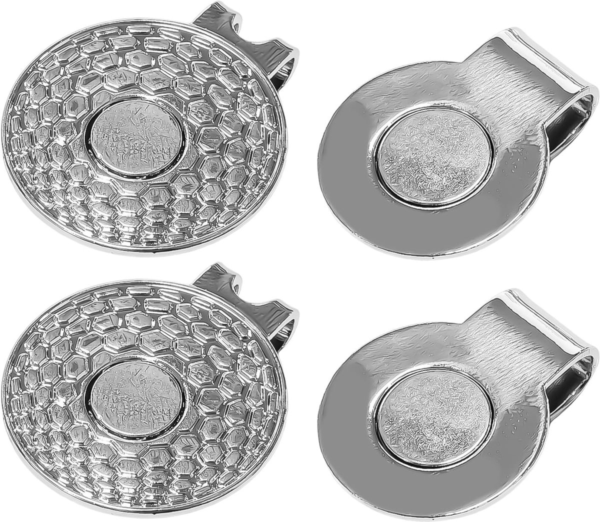 Dailygoods- Cap Clips Magnetisch - Golf Accessoires - Verstelbaar - Metaal - 4 Stuks - Geschikt Voor Hoeden/Zakken/Riemen - Golfaccessoires