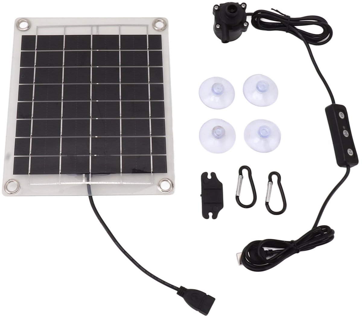 Dailygoods - Zonne-energie Fonteinpomp 20W - Ideaal voor Tuin en Vogelbad