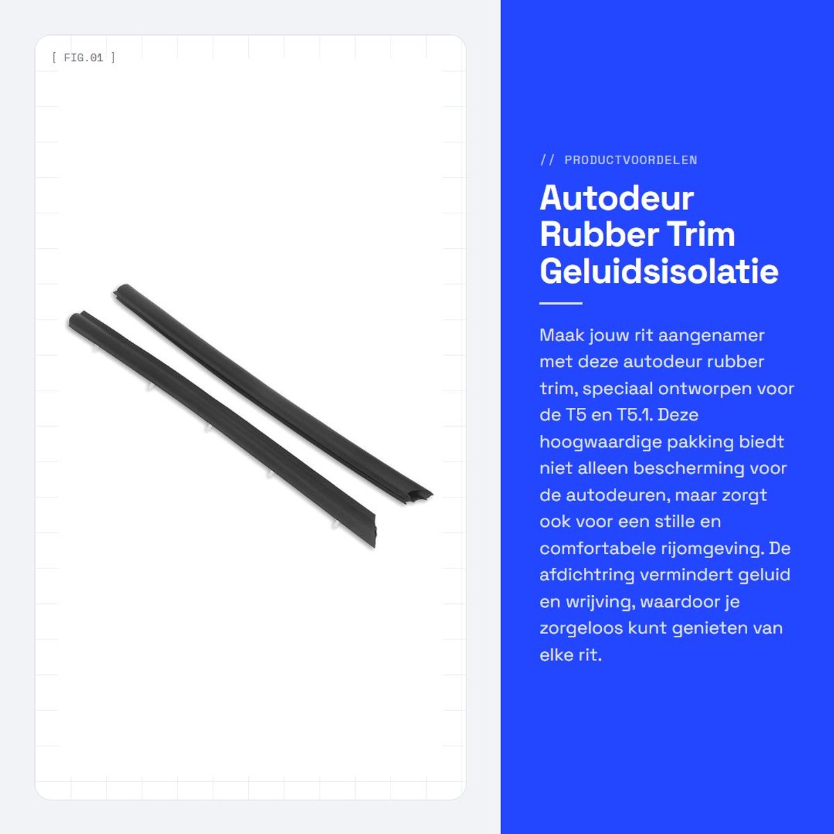 Dailygoods- Rubber Trim - Deurafdichtingskit Mobiele Airco - Afdichting Airco - Afdichtingsstrip - Geluidsreductie - Slijtvast Rubber - Deurafdichting