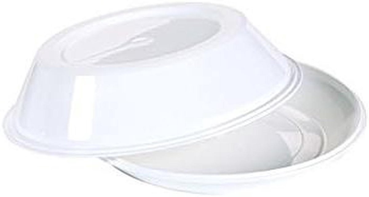 Warmhoudset Borden - Servies Houder - Eten Warm Houden - Magnetronbestendig - Max Ø 26 cm - Wit