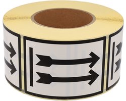 DULA Waarschuwingsetiket IATA Klasse 405 This side up 74x105 mm - Kern 76mm - 1000 per rol