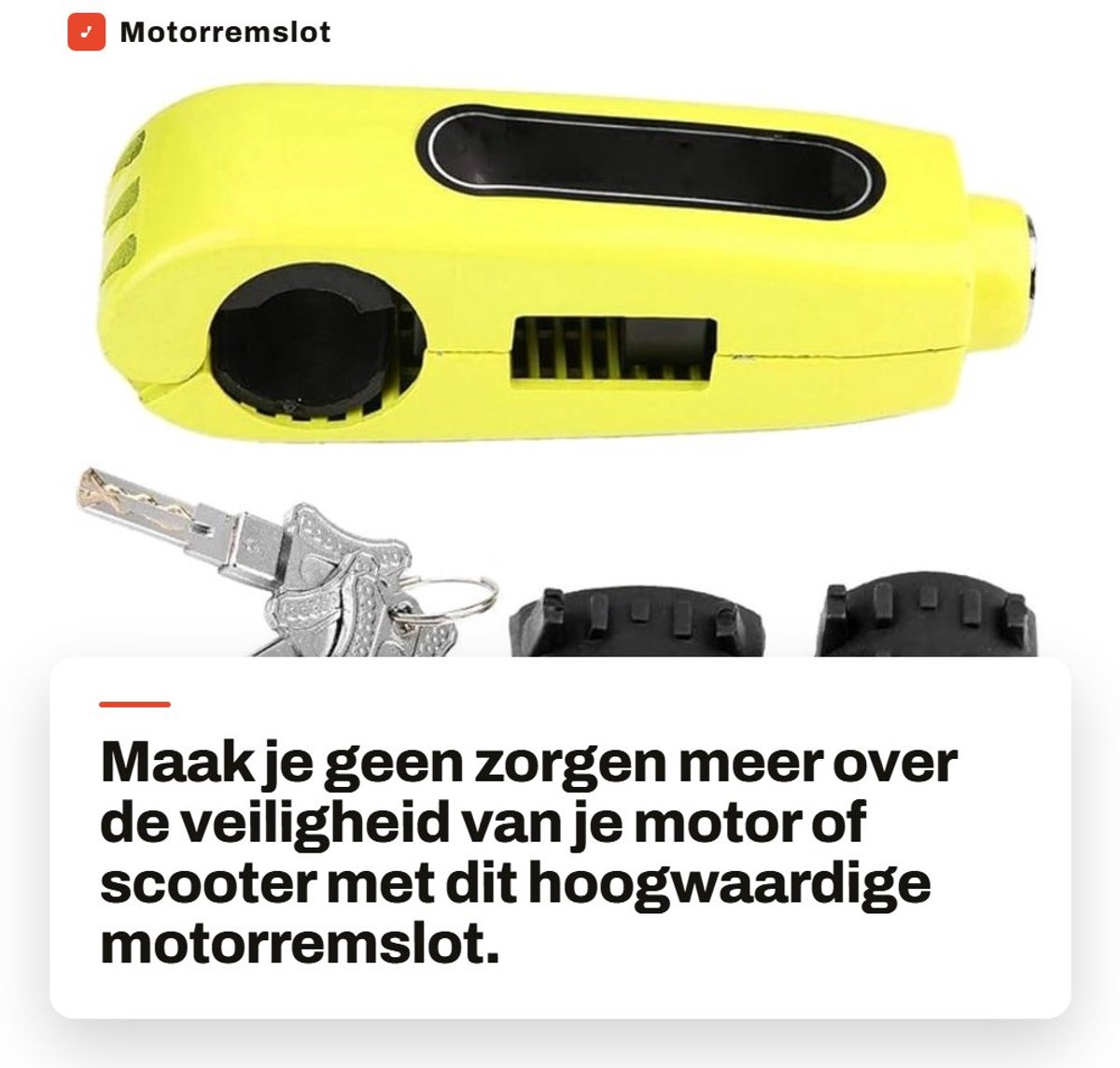 Dailygoods- Vergrendelingsremslot Universeel - Roestvrij Staal - Anti-diefstal - Voorste/Achterste Remhendel - 27-38 mm - Voorkomt Wegrijden - Motorfiets Slot