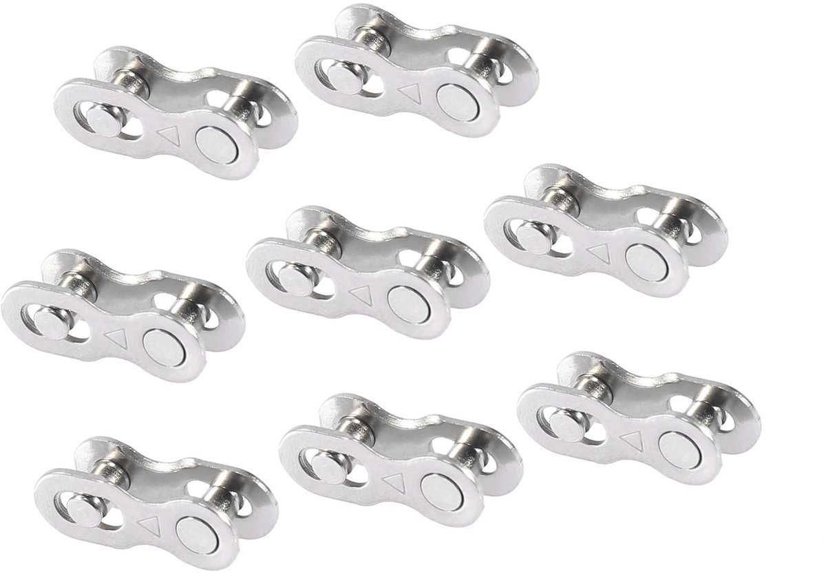Dailygoods - 8 Paar Fiets Kettingschakel Connector - Zilver Kleur