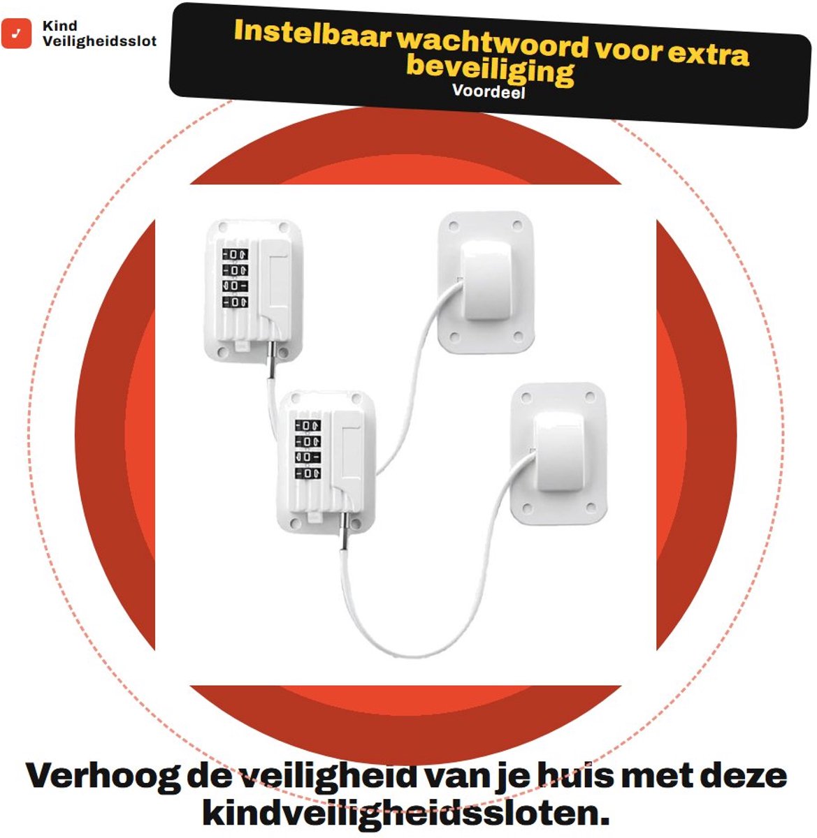 Dailygoods - Kind Veiligheidsslot voor Deuren en Laden (Set van 2)