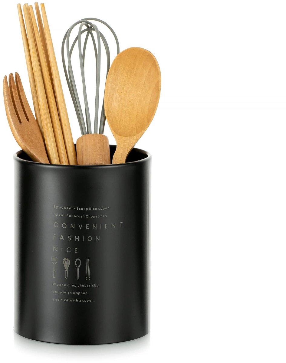 Dailygoods- Bestekhouder Roestvrij Staal - Keukengerei Houder - Bestekmand - Vintage Nordic Stijl - Duurzaam - Decoratieve Opslag Container - Keukenorganizer