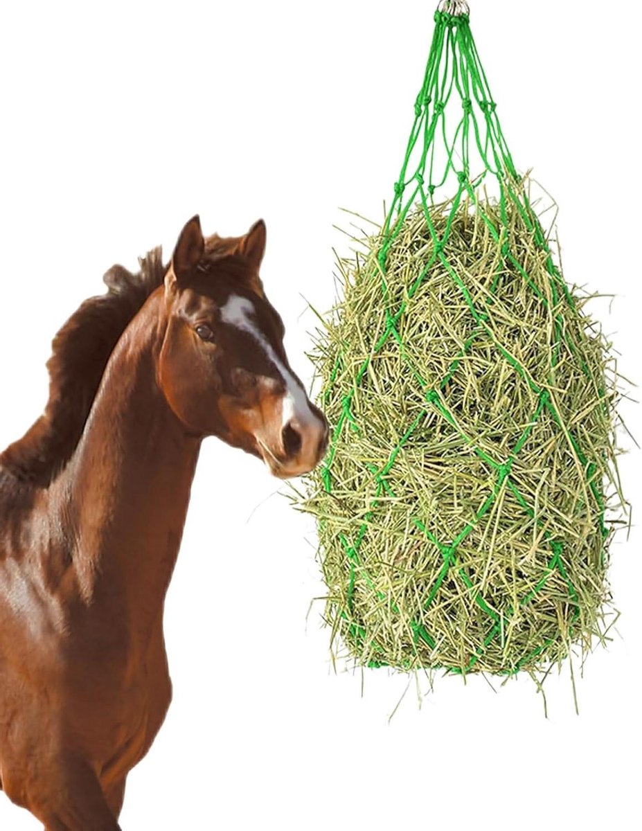 Hooi Net - Voer Tas - Dieren Voeden - Langzame Opname - 50 x 25 cm - Zwart