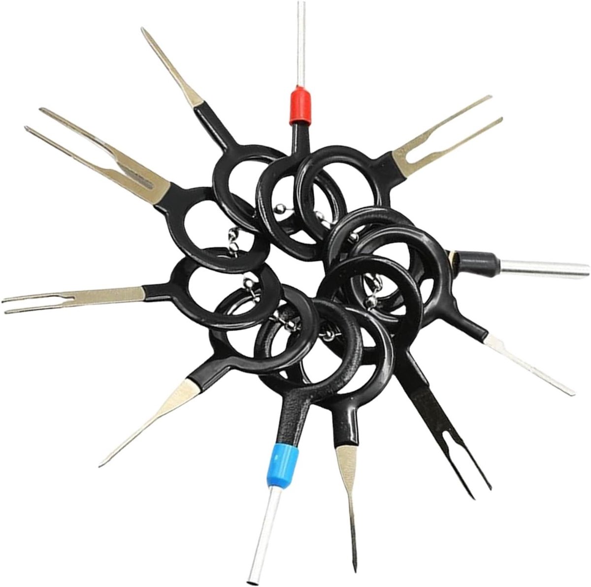 Pin Verwijderingsset - Terminal Gereedschap Kit - Elektronica Reparatie - Veilig en Snel - 70 Stuks - Grijs