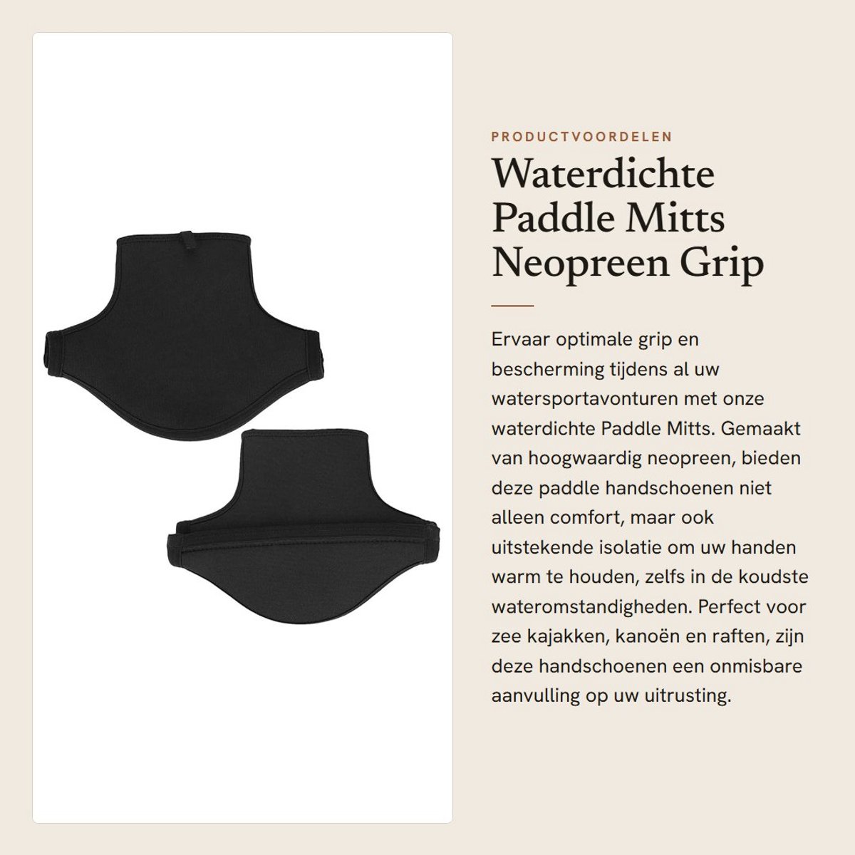 Dailygoods- Paddle Handschoenen Waterdicht - Neopreen - Antislip - Veilig Passend - Comfortabel - Duurzaam - Peddelhandschoenen