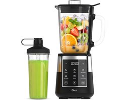Olvy Kitchen Blender - Smoothie Maker - 1,5L Glazen Kan met To-Go Beker - IJscrusher &…