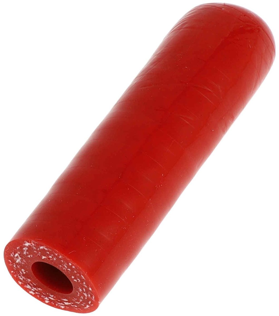 Dailygoods- Siliconen Slang Eindkap - Rood - 50 mm Lengte - 8 mm Binnendiameter - Meerlaags Weefsel - Temperatuurbestendig tot 300℃ - Slangafsluiter