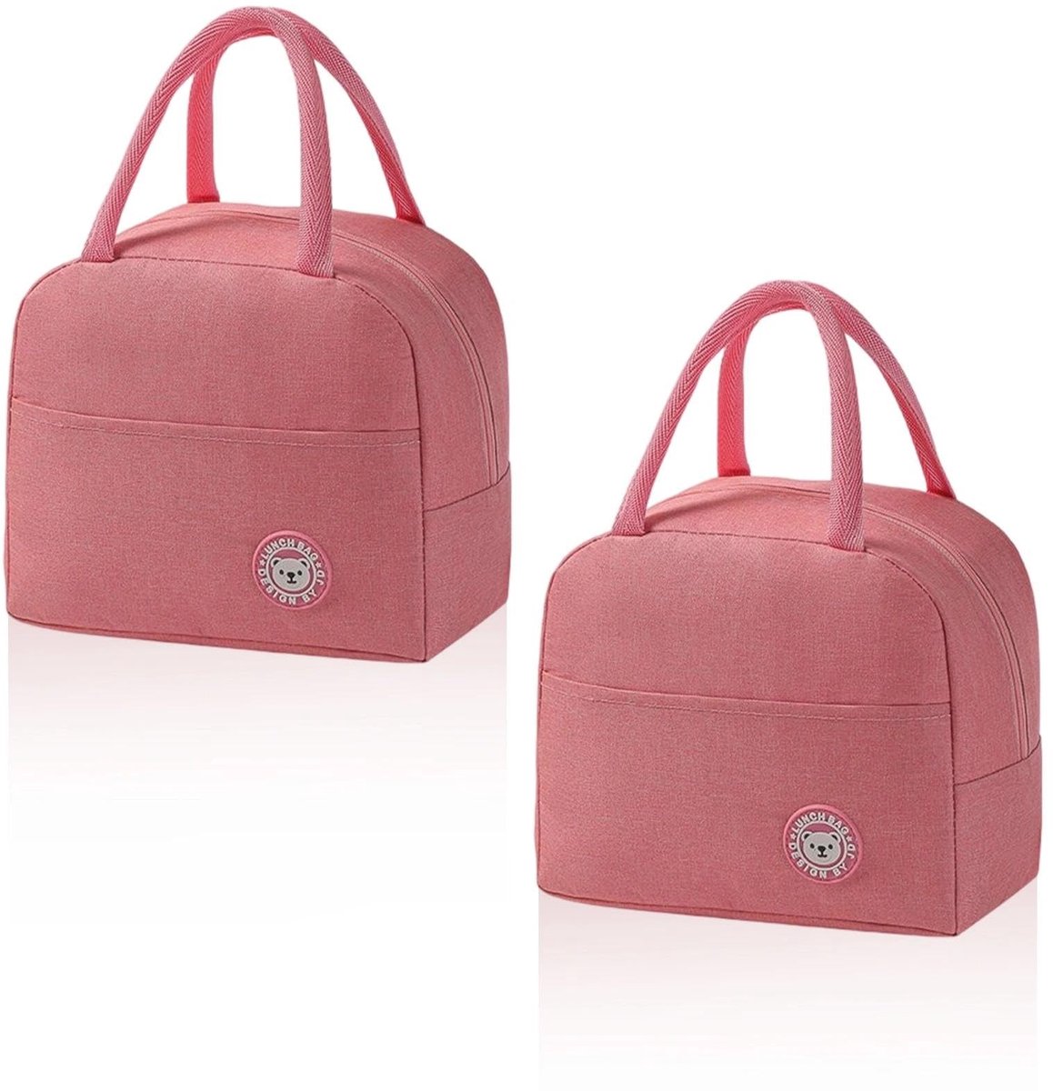Dailygoods- Koeltas - 2 Stuks - Kleine Koeltassen - Met Zijvakken - Praktische Hengsels - Voor School/Kantoor/Familie - Lunchbox